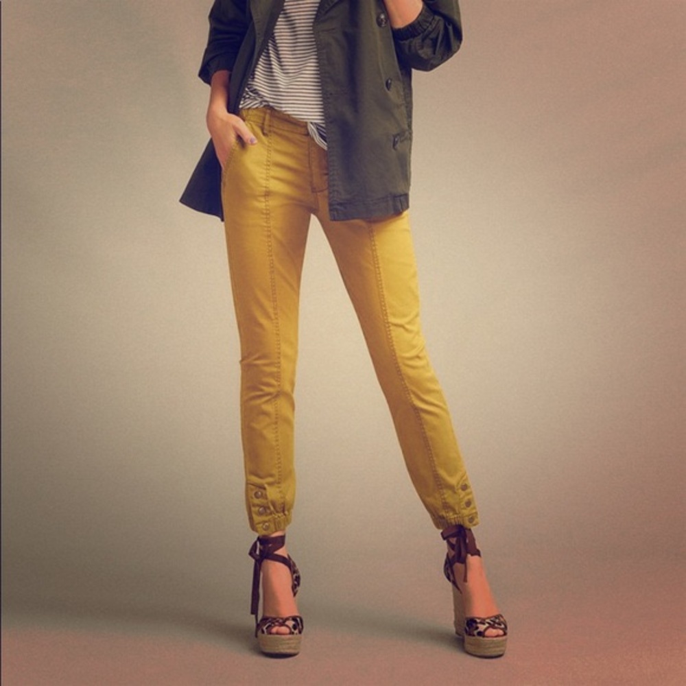 Cabi Tracker Pants, Mustard, Size 8